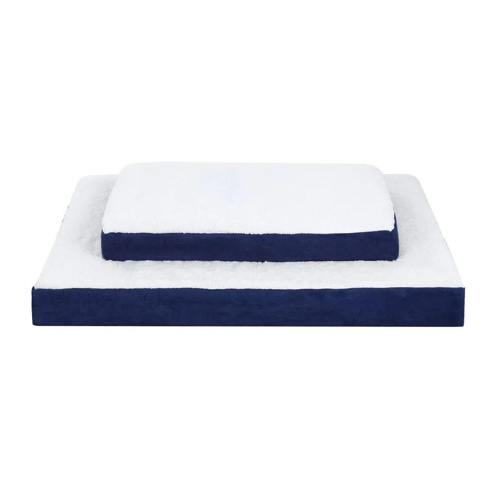 Paws & Claws ORTHOPEDIC PET BED NAVY SUEDE