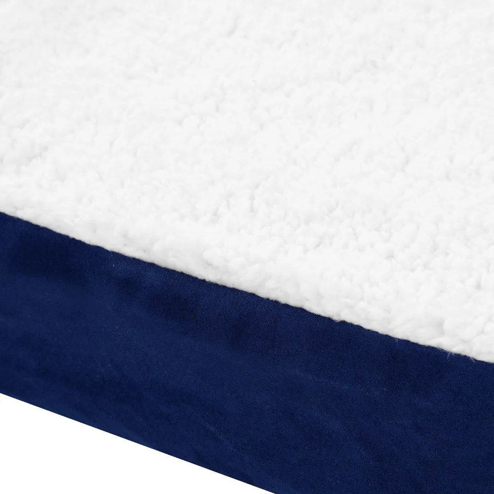 Paws & Claws ORTHOPEDIC PET BED NAVY SUEDE