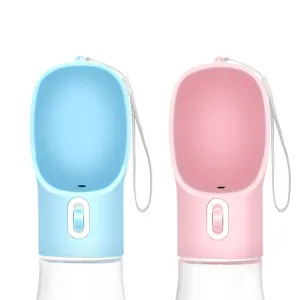 PAWS ASIA Wholesale Plastic Portable Travel Multi Use Dog Drink Bottle With Dog Food