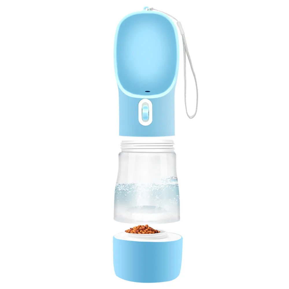 PAWS ASIA Wholesale Plastic Portable Travel Multi Use Dog Drink Bottle With Dog Food