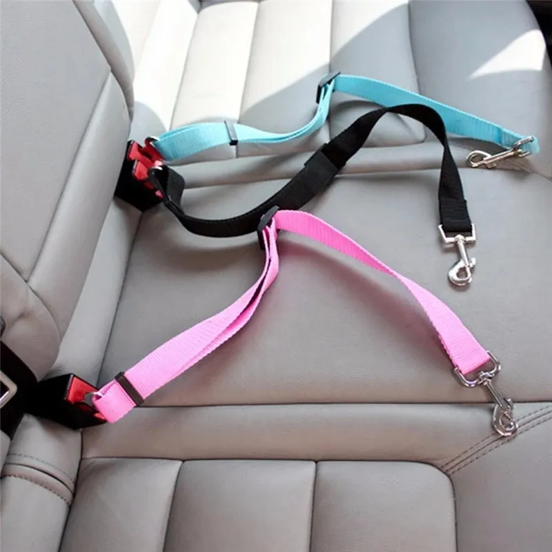 PawSecure: Adjustable Dog & Cat Car Seat Belt – Pet Safety Harness Clip