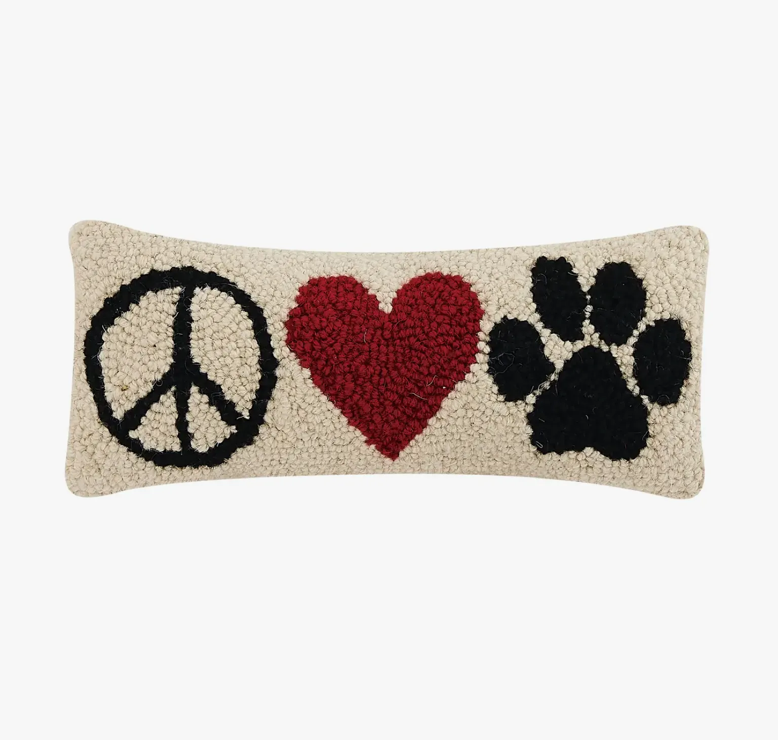 Peace Heart Paw Hook Pillow
