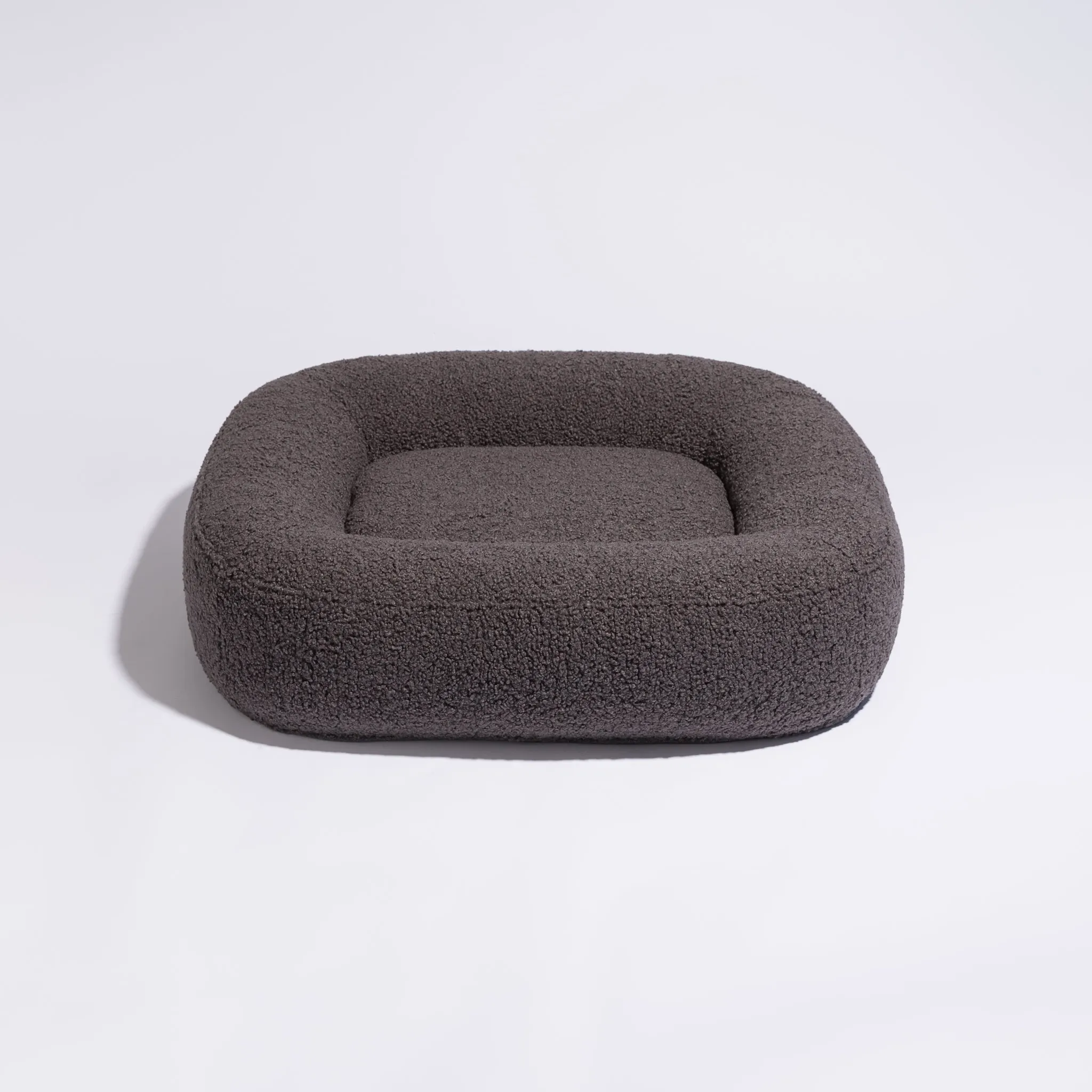PillowVilla Bouclé Dog Bed PEBBLE