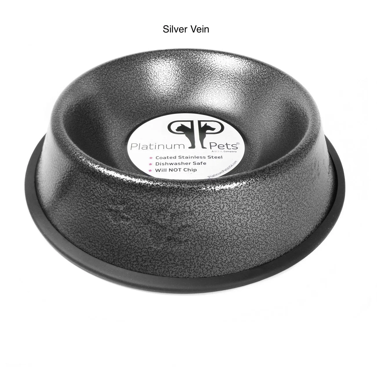 Platinum Pets Stainless Steel Embossed Non-Tip Puppy Bowl