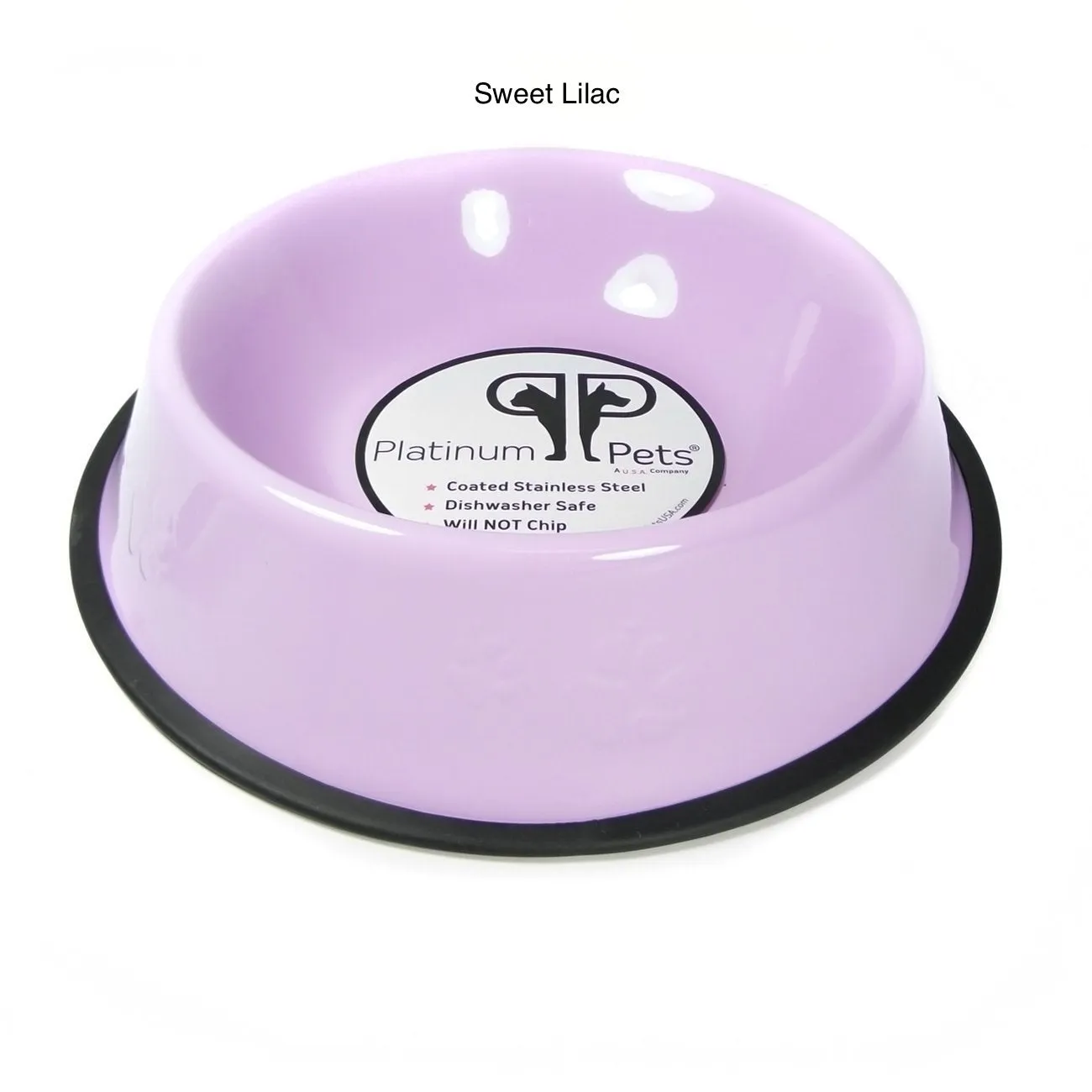 Platinum Pets Stainless Steel Embossed Non-Tip Puppy Bowl