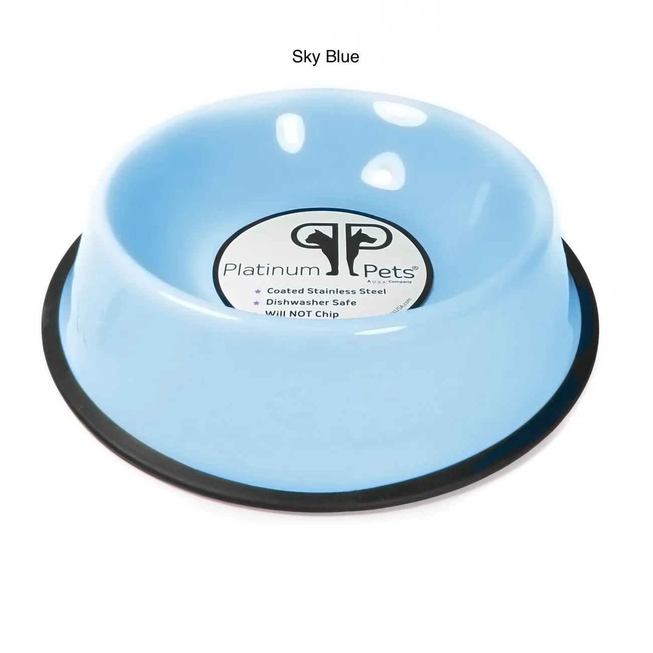 Platinum Pets Stainless Steel Embossed Non-Tip Puppy Bowl