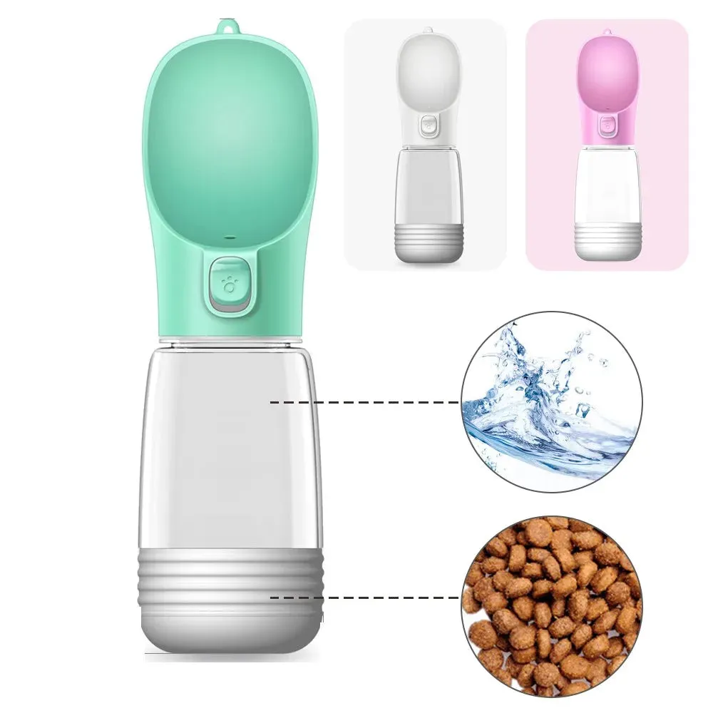 Portable Dog Water Bottle & Feeder – Outdoor Travel Drinking Container