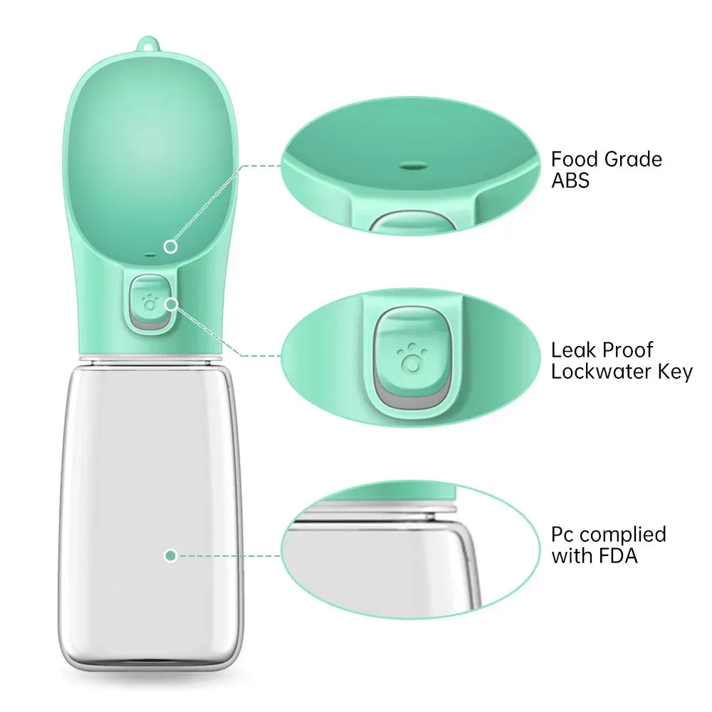 Portable Dog Water Bottle & Feeder – Outdoor Travel Drinking Container