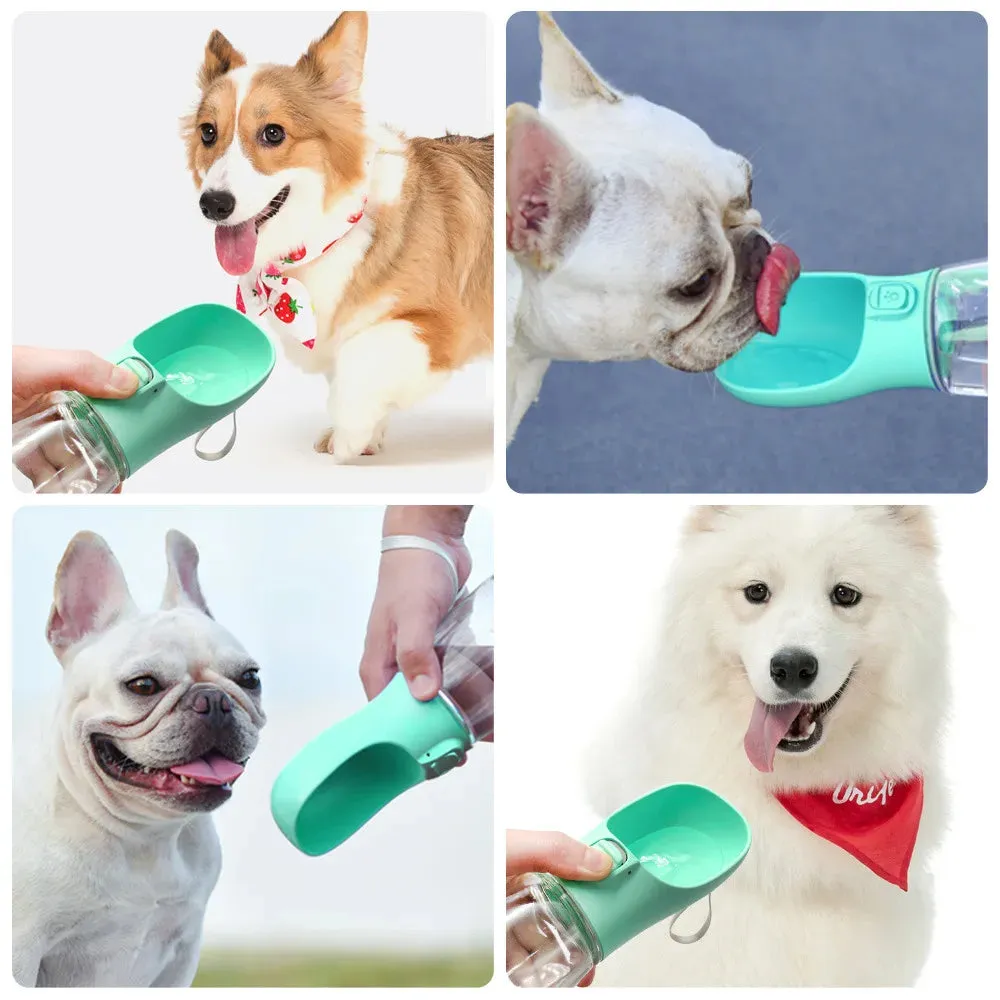 Portable Dog Water Bottle & Feeder – Outdoor Travel Drinking Container