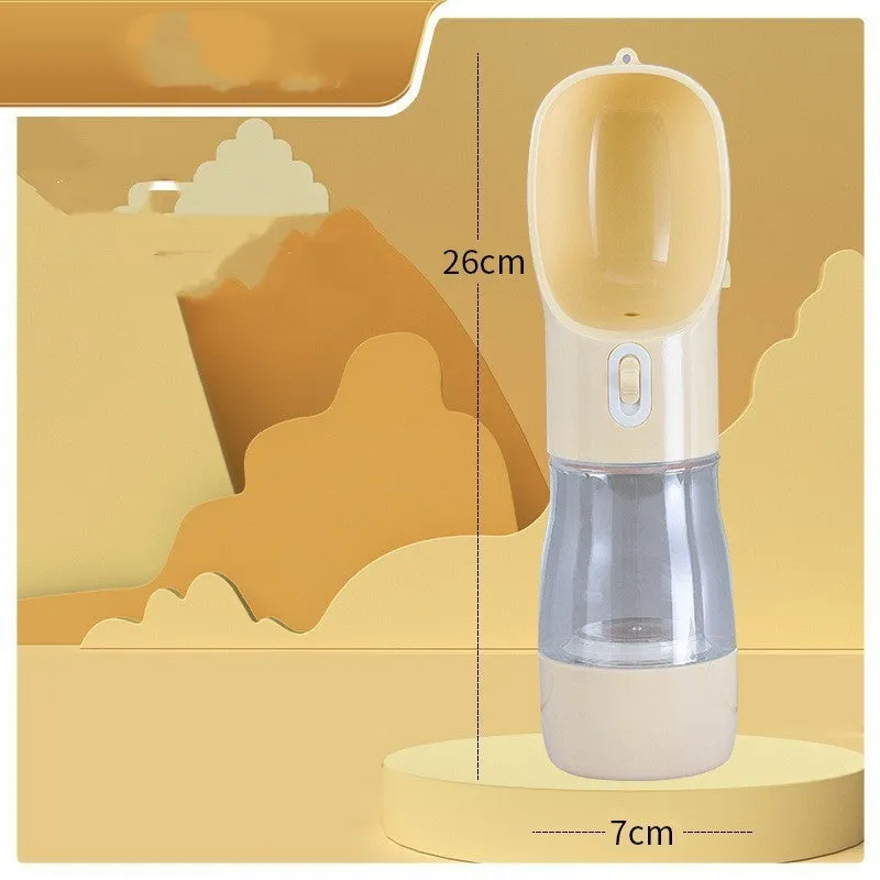 Portable Pet Water Bottle & Feeder Bowl – Travel Water and Food Dispenser for Dogs