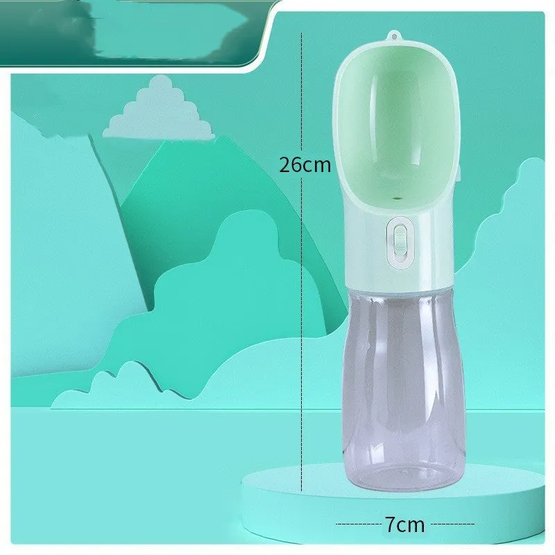 Portable Pet Water Bottle & Feeder Bowl – Travel Water and Food Dispenser for Dogs