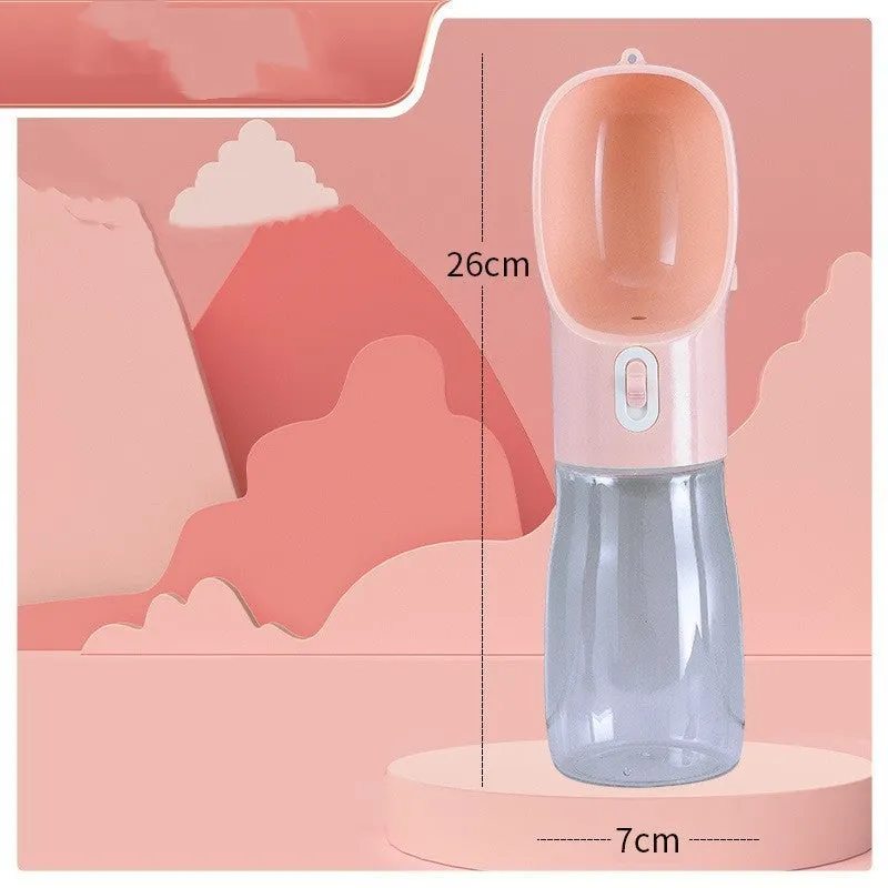 Portable Pet Water Bottle & Feeder Bowl – Travel Water and Food Dispenser for Dogs