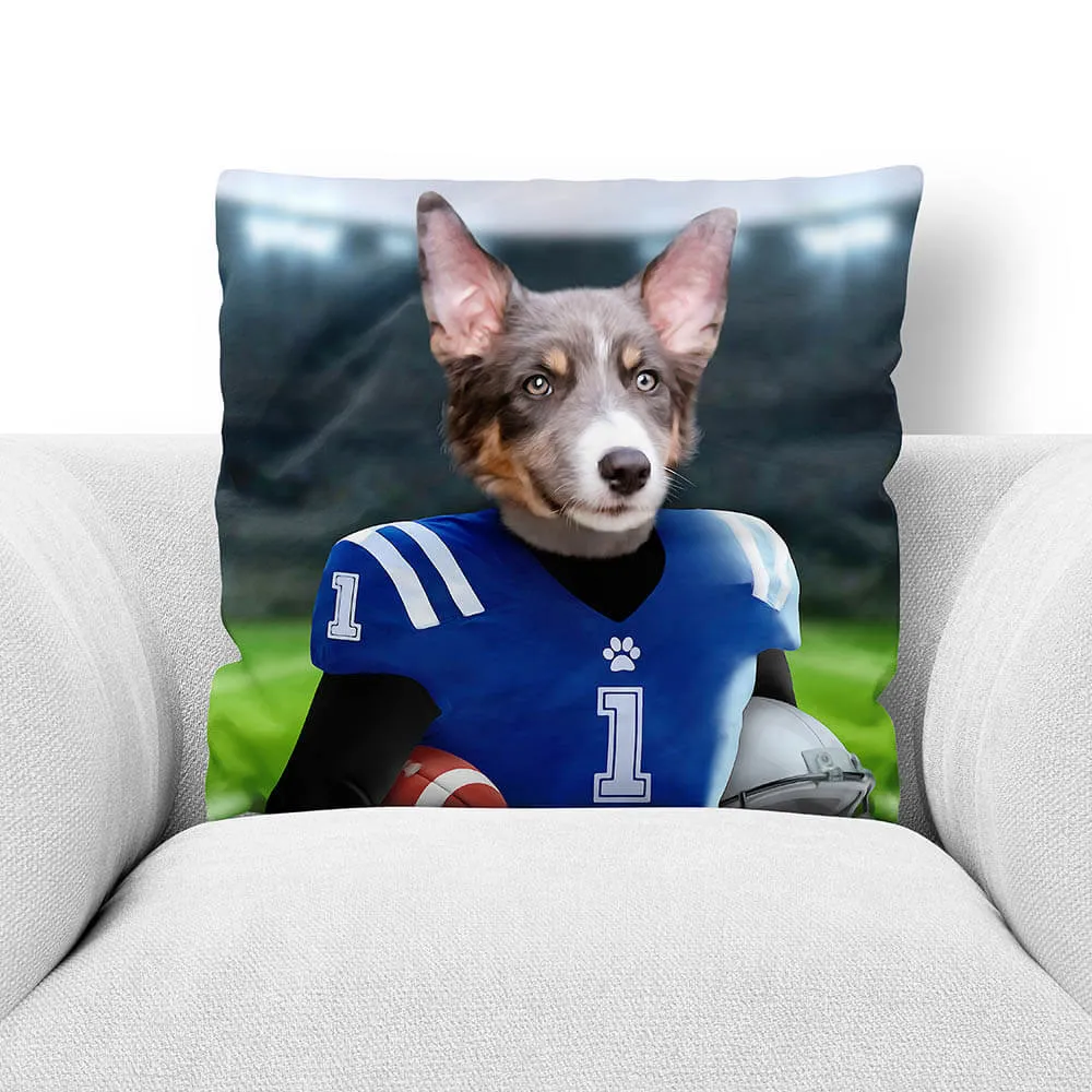 PUTTING ON THE BLITZ - CUSTOM PET PORTRAIT THROW PILLOW