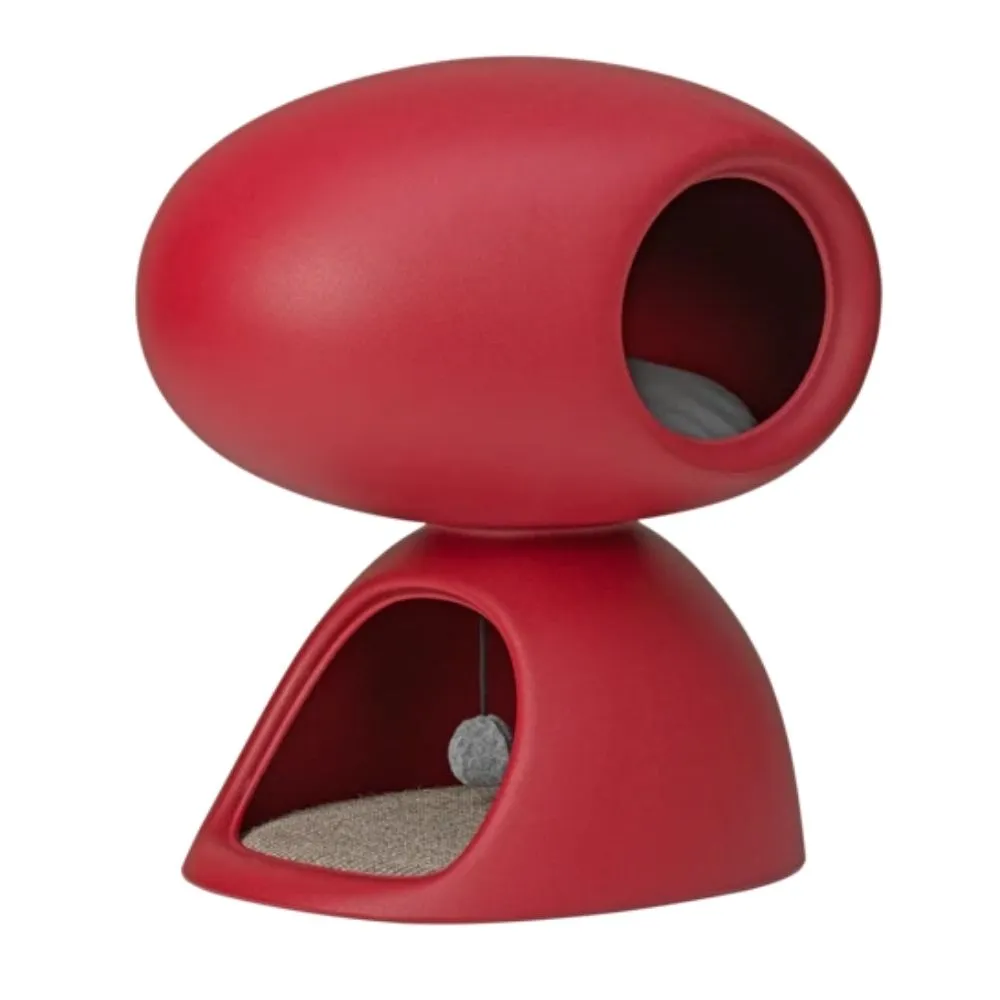 Qeeboo Cat Cave kennel for cats bordeaux