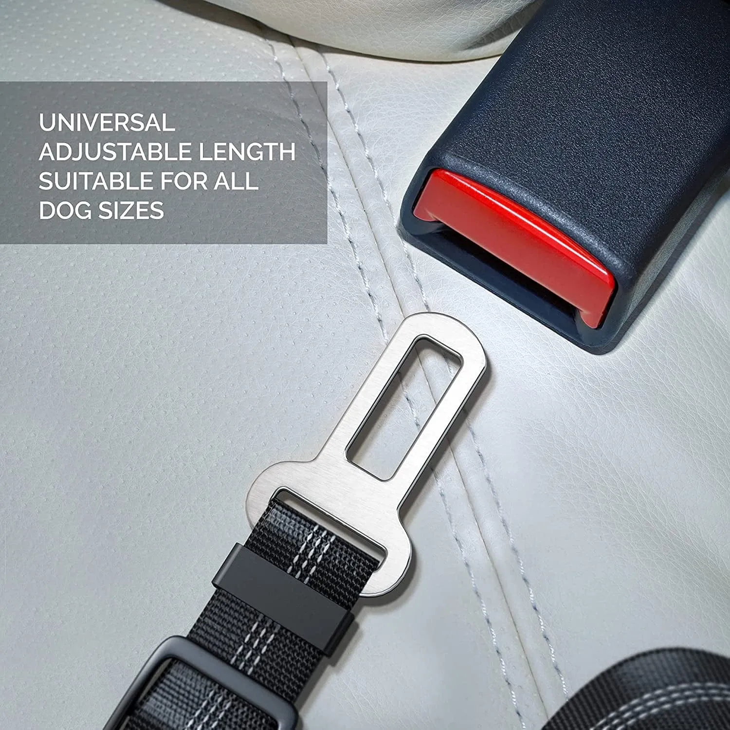 Seat Belt for Dogs with Elastic Bungee Buffer | Car Travel Accessories for Dogs