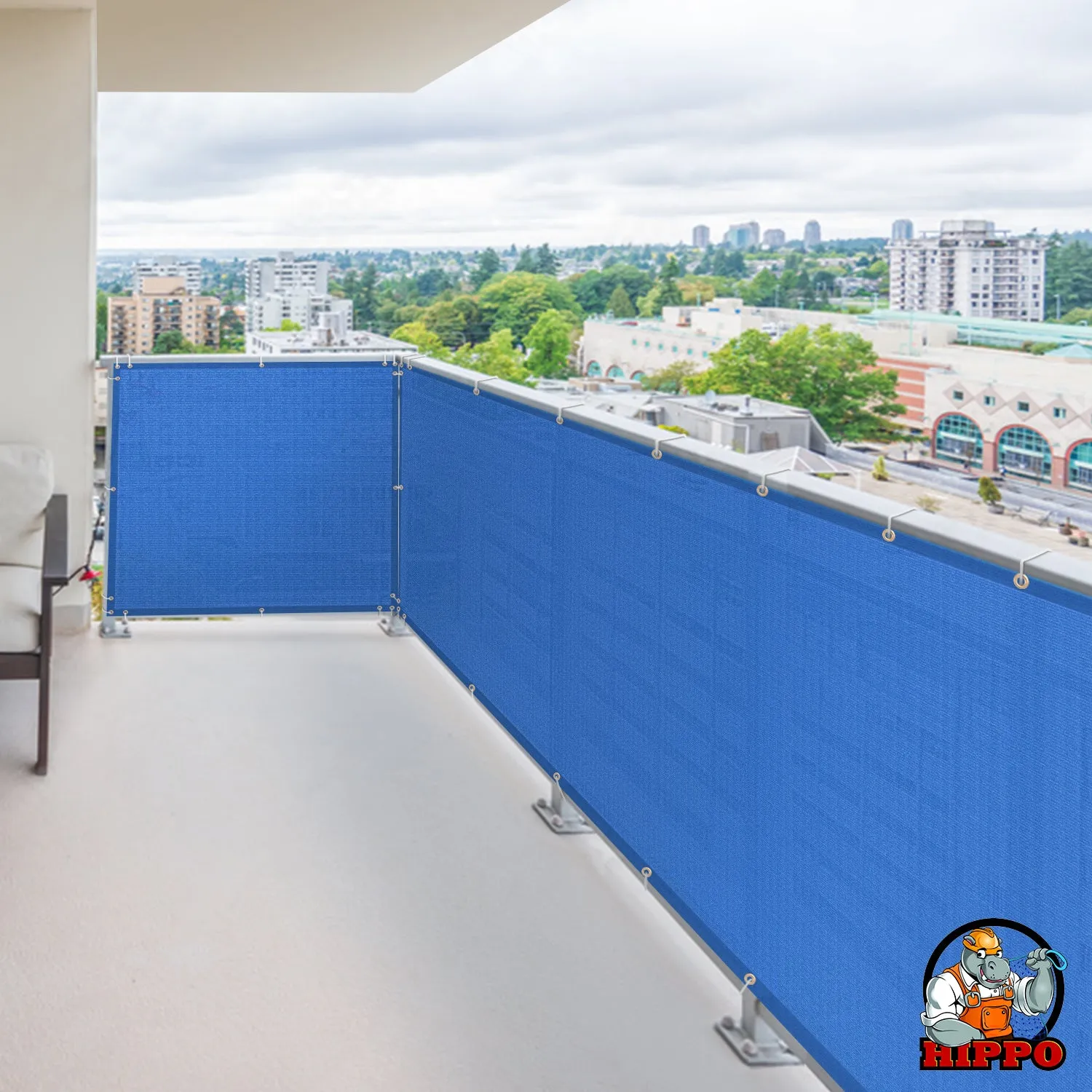 Self Folded Balcony Safety Net - High Vision Block