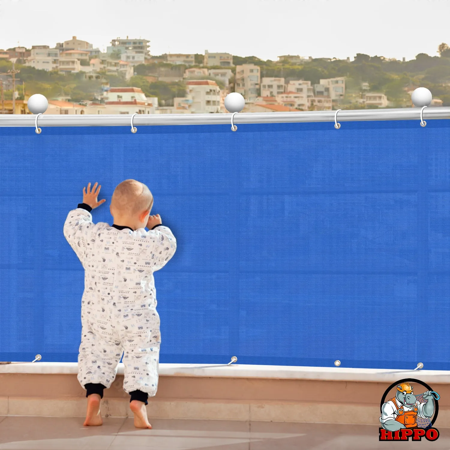 Self Folded Balcony Safety Net - High Vision Block