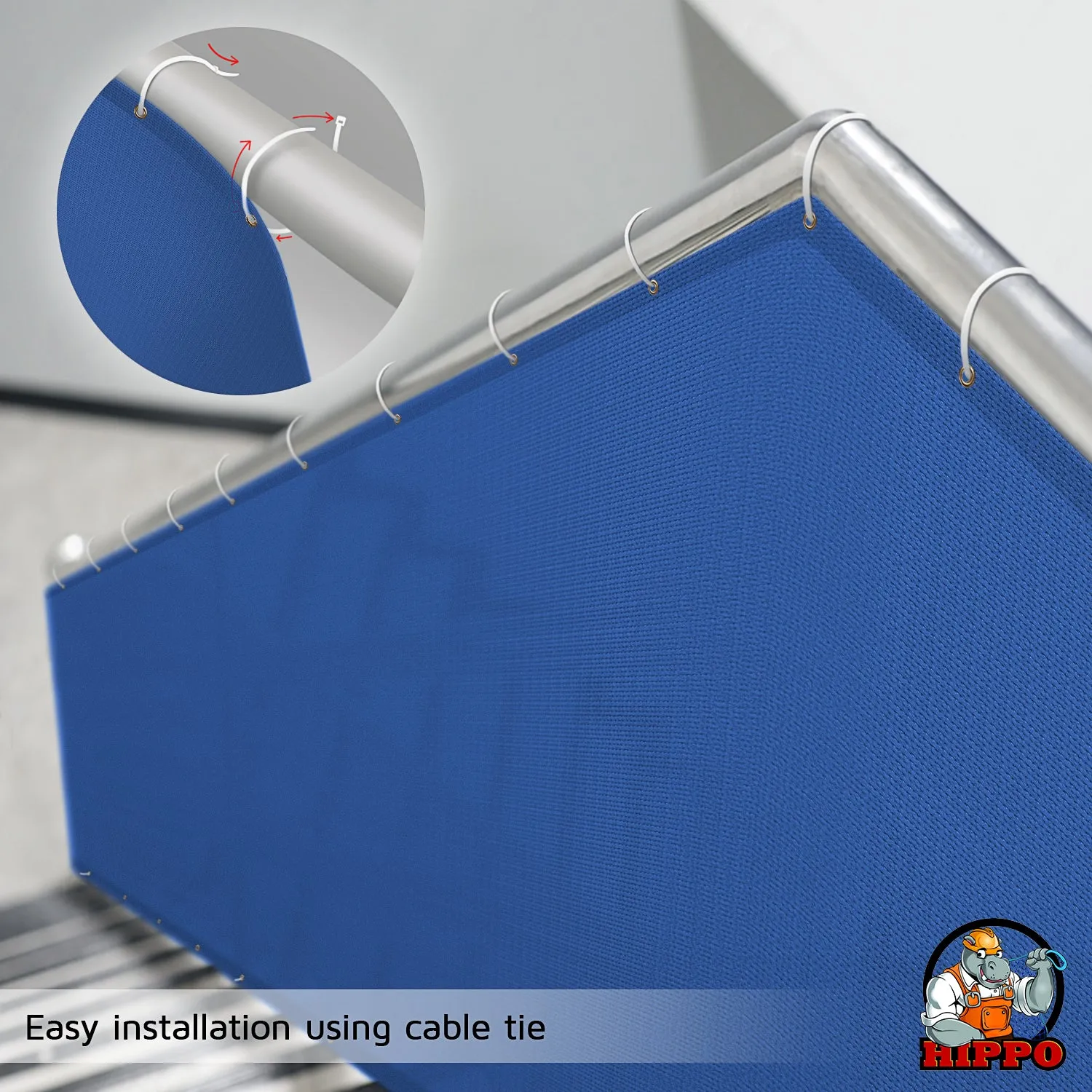 Self Folded Balcony Safety Net - High Vision Block