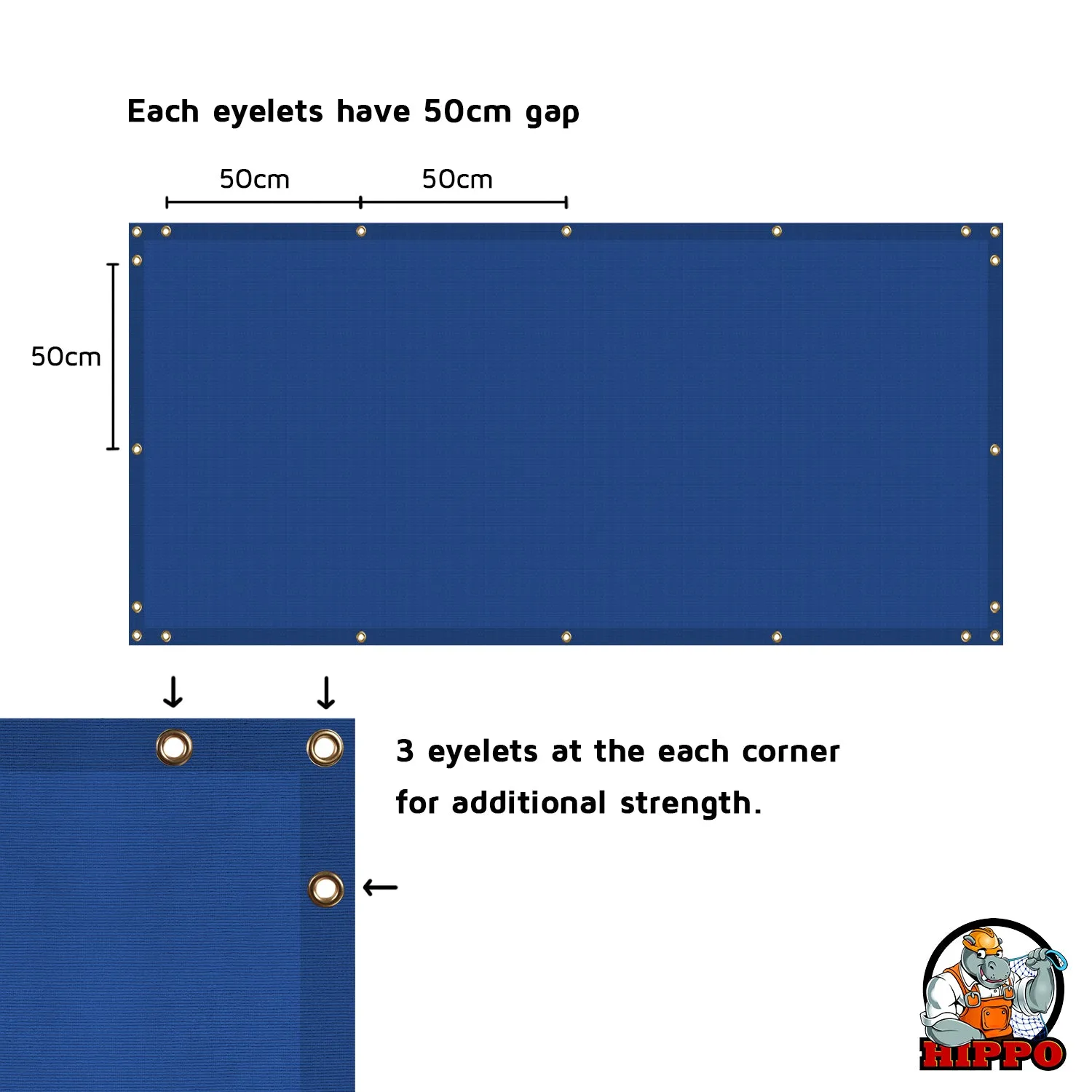 Self Folded Balcony Safety Net - High Vision Block