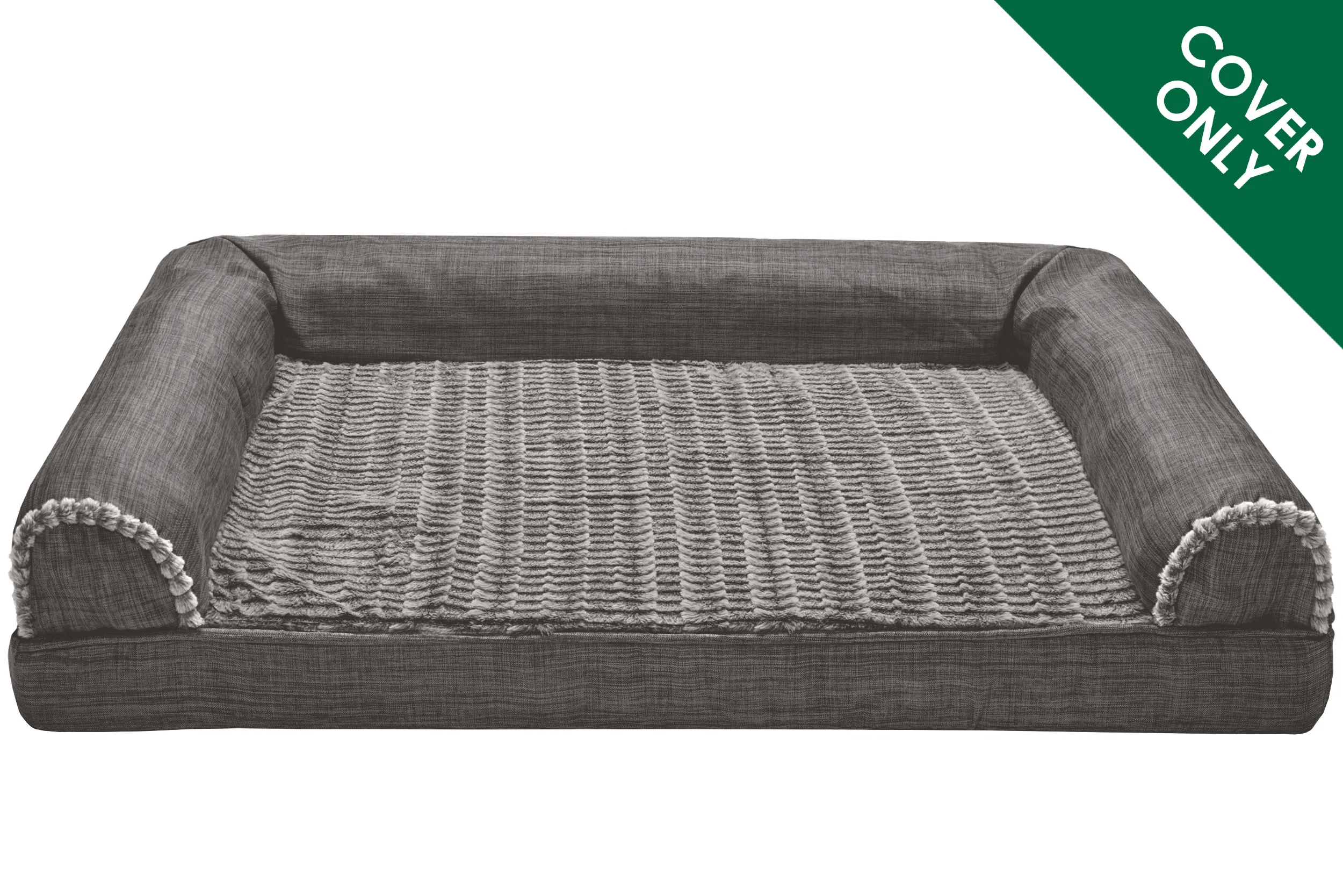 Sofa Dog Bed - Luxe Fur & Performance Linen - Cover