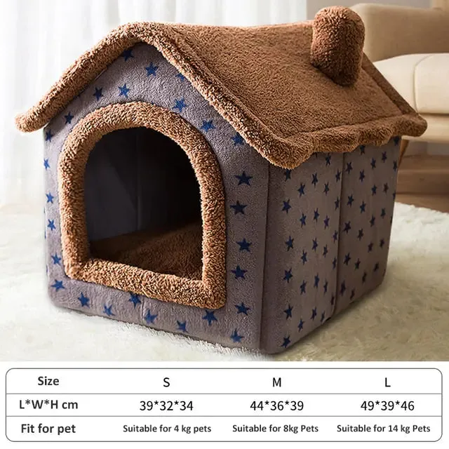 Soft Winter Small Dog or Cat Bed House