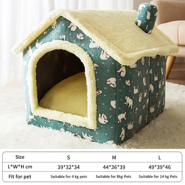 Soft Winter Small Dog or Cat Bed House