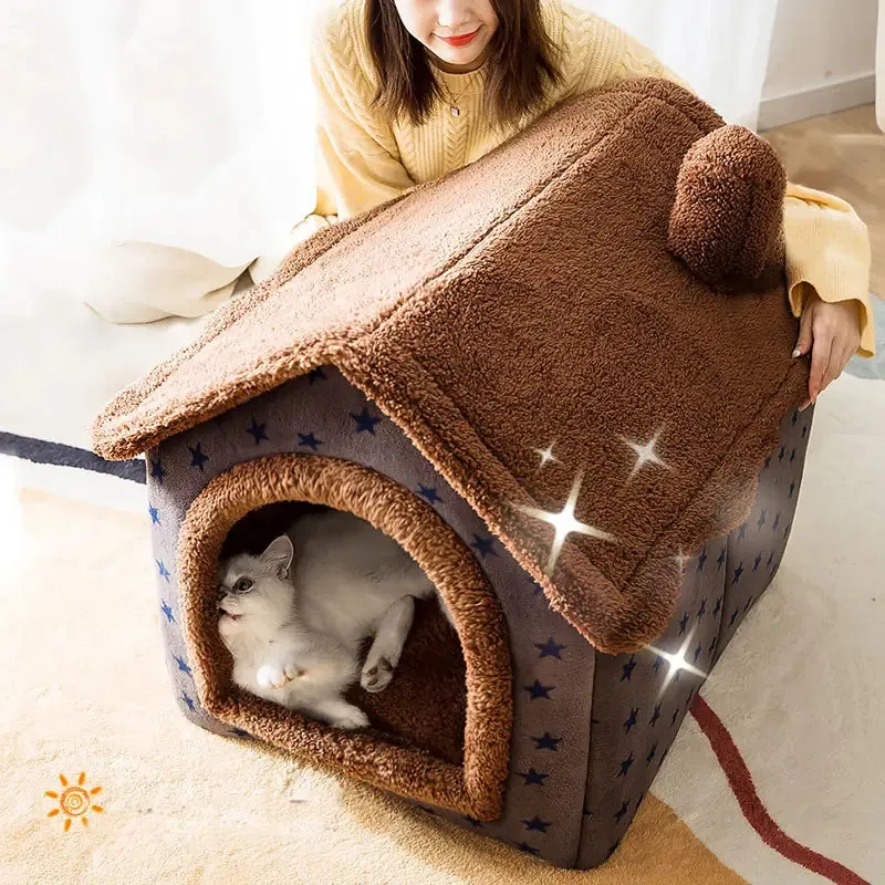 Soft Winter Small Dog or Cat Bed House