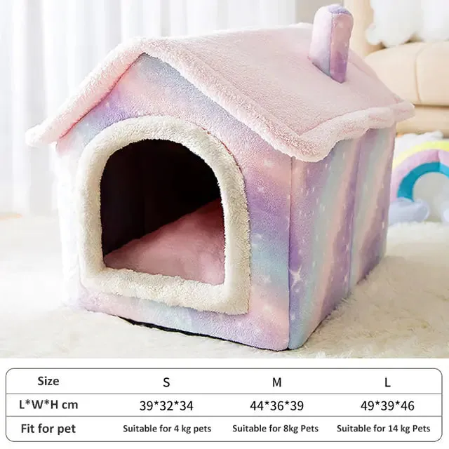 Soft Winter Small Dog or Cat Bed House