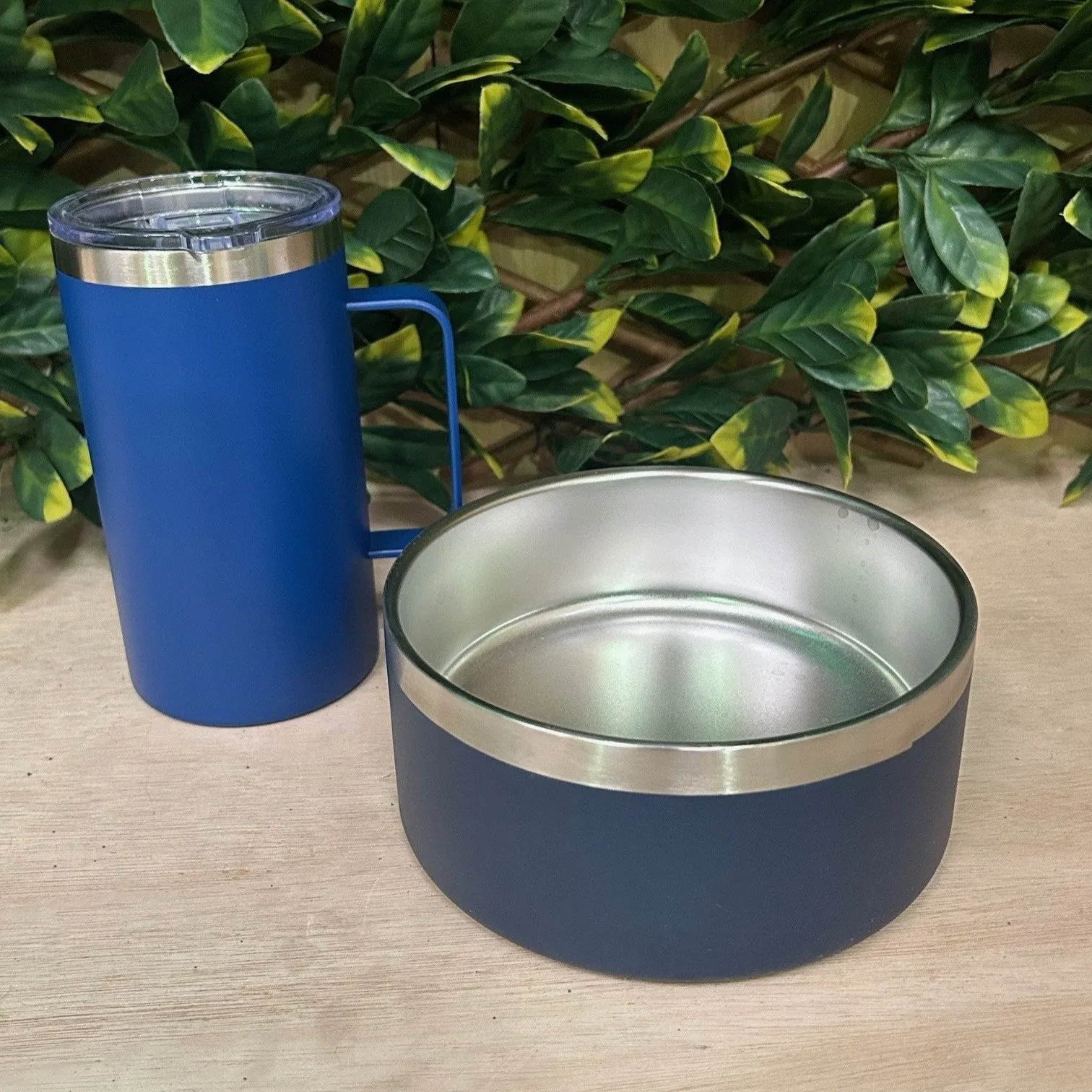 Stainless Steel Non-Slip Dog Bowl and Thermo mug