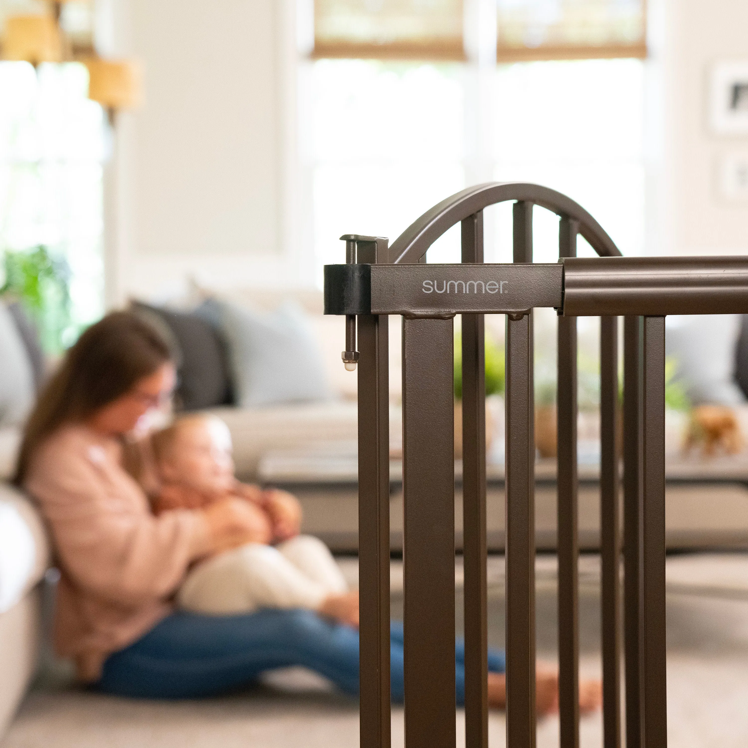 The Thruway 72XW Series Pet and Baby Metal Gate, Openings 44-72 wide, 36" tall - Bronze