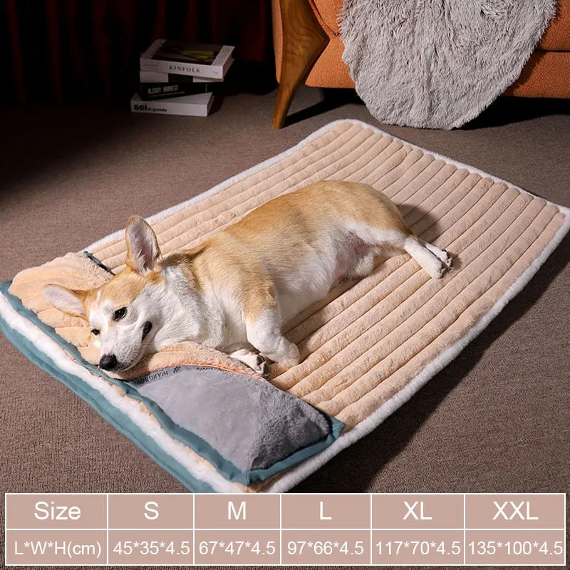 Ultimate Comfort for Your Furry Friends: Dog Bed Padded Cushion for Small Big Dogs - Super Soft Durable Mattress with Removable Pet Mat | Cozy Sleeping Beds and Houses for Cats