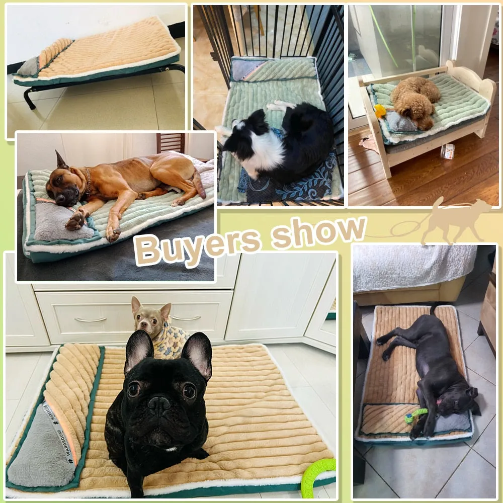Ultimate Comfort for Your Furry Friends: Dog Bed Padded Cushion for Small Big Dogs - Super Soft Durable Mattress with Removable Pet Mat | Cozy Sleeping Beds and Houses for Cats