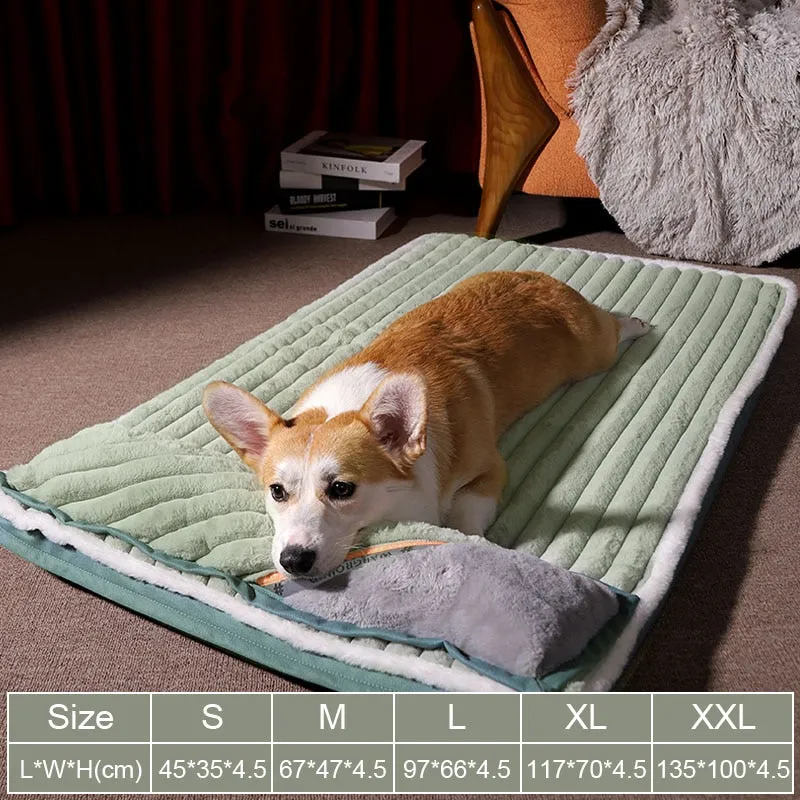 Ultimate Comfort for Your Furry Friends: Dog Bed Padded Cushion for Small Big Dogs - Super Soft Durable Mattress with Removable Pet Mat | Cozy Sleeping Beds and Houses for Cats