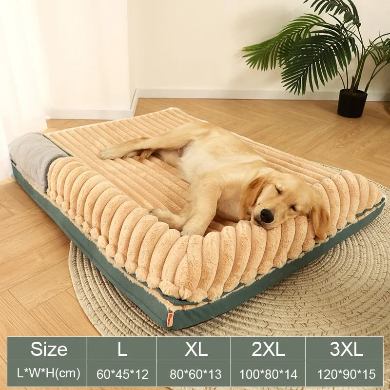 Ultimate Comfort for Your Furry Friends: Dog Bed Padded Cushion for Small Big Dogs - Super Soft Durable Mattress with Removable Pet Mat | Cozy Sleeping Beds and Houses for Cats