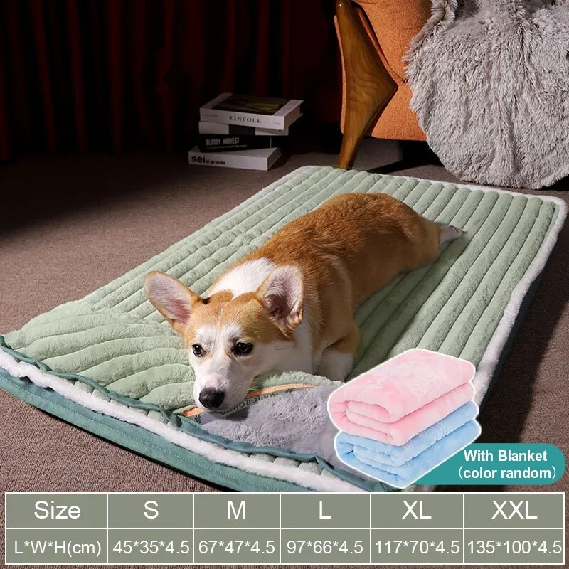 Ultimate Comfort for Your Furry Friends: Dog Bed Padded Cushion for Small Big Dogs - Super Soft Durable Mattress with Removable Pet Mat | Cozy Sleeping Beds and Houses for Cats