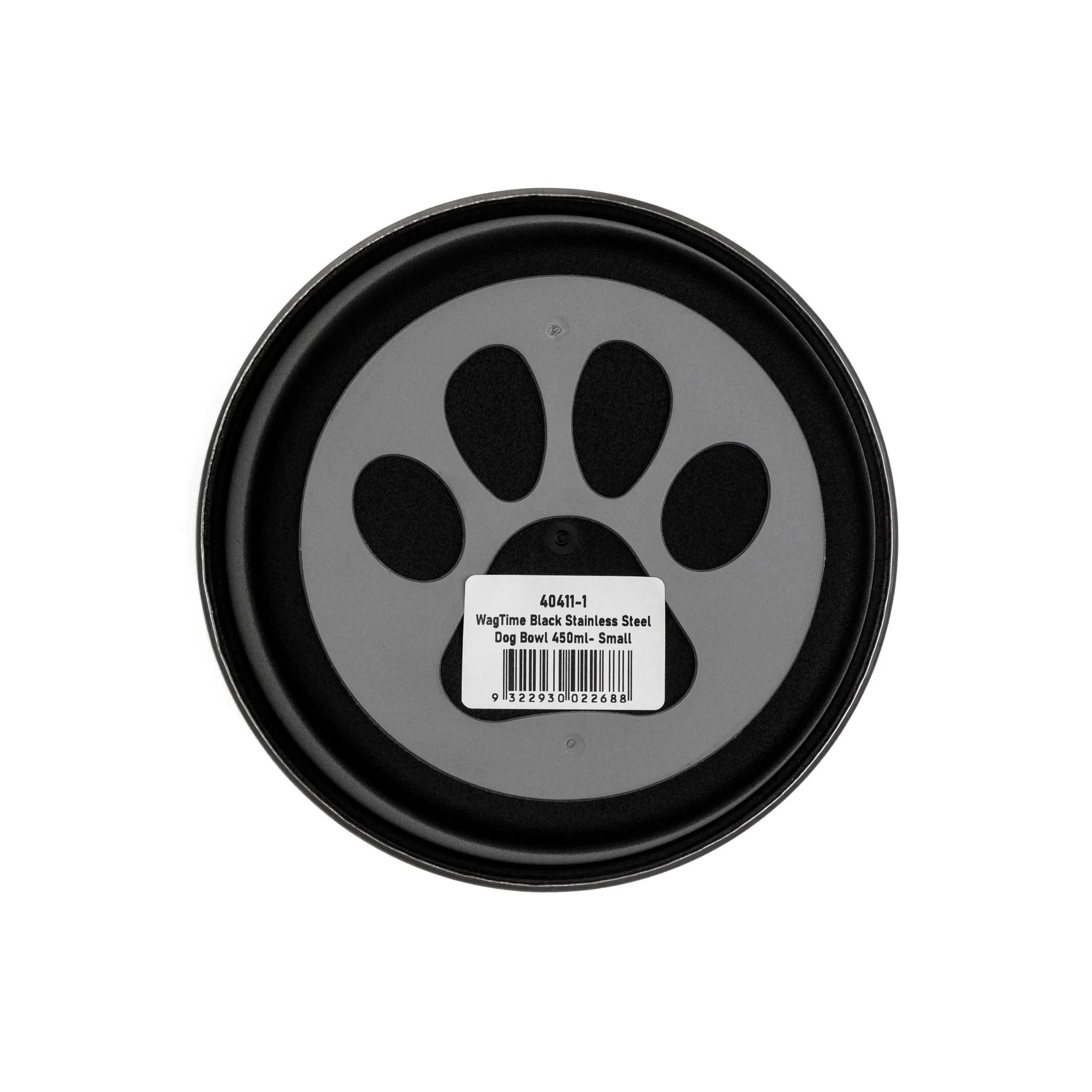 WagTime - Black Stainless Steel Dog Bowl (Small)