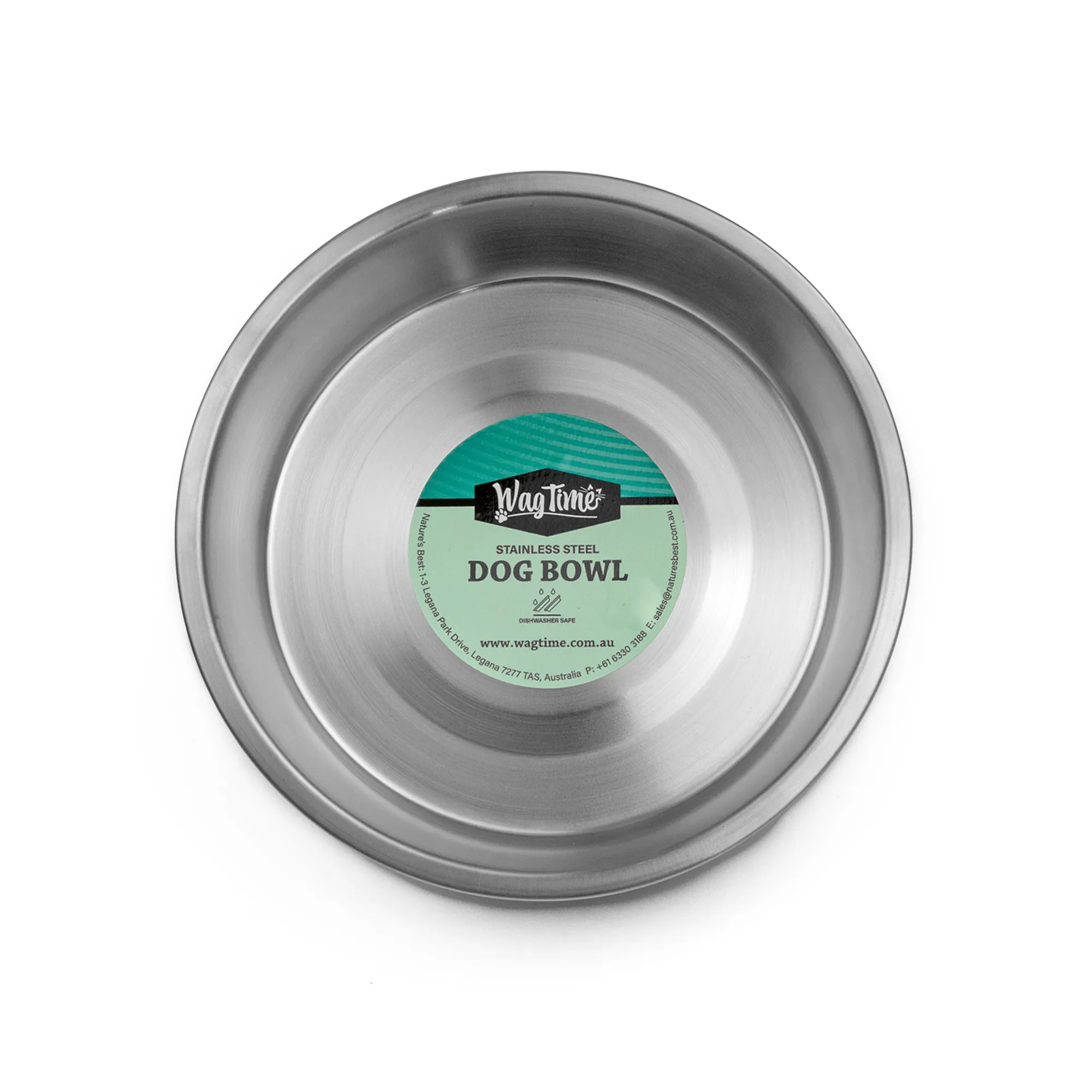 WagTime - Deep Blue Stainless Steel Dog Bowl (Medium)