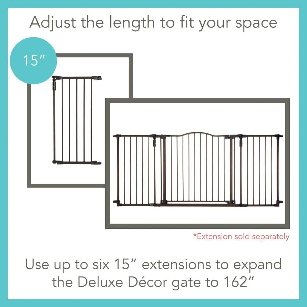 Wall Mounted Pet Gate - Fits Openings 28" - 31.5" wide - North States Deluxe Décor
