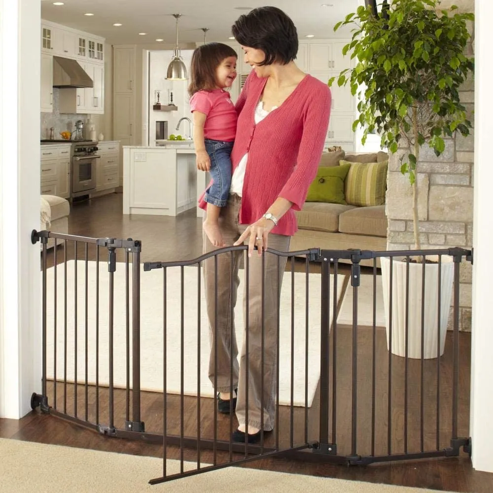Wall Mounted Pet Gate - Fits Openings 28" - 31.5" wide - North States Deluxe Décor