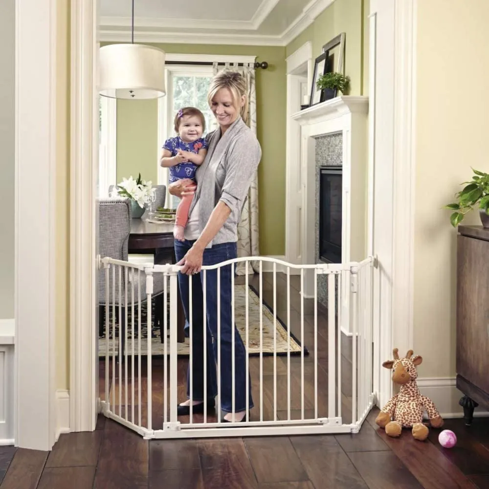 Wall Mounted Pet Gate - Fits Openings 28" - 31.5" wide - North States Deluxe Décor